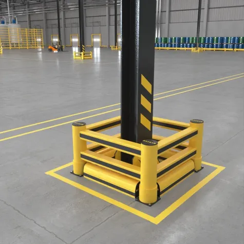 Proteção Flexível de Coluna 2R com Rodapé