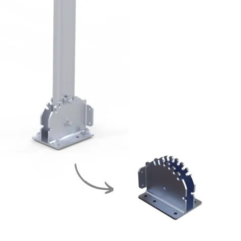 Guarda-Corpos Modular com Fixação ao Solo Rebatível