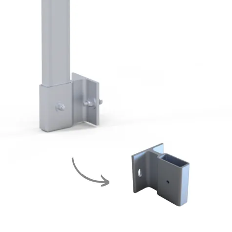 Guarda-Corpos Modular com Fixação à Parede com Afastamento
