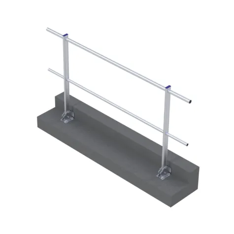Guarda-Corpos Modular com Fixação ao Solo Rebatível